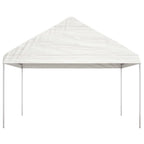 Pavillon mit Dach Weiß 11,15x4,08x3,22 m Polyethylen