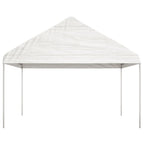 Pavillon mit Dach Weiß 13,38x4,08x3,22 m Polyethylen