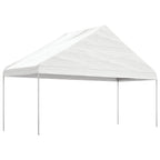 Pavillon mit Dach Weiß 8,92x5,88x3,75 m Polyethylen