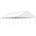 Pavillon mit Dach Weiß 11,15x5,88x3,75 m Polyethylen