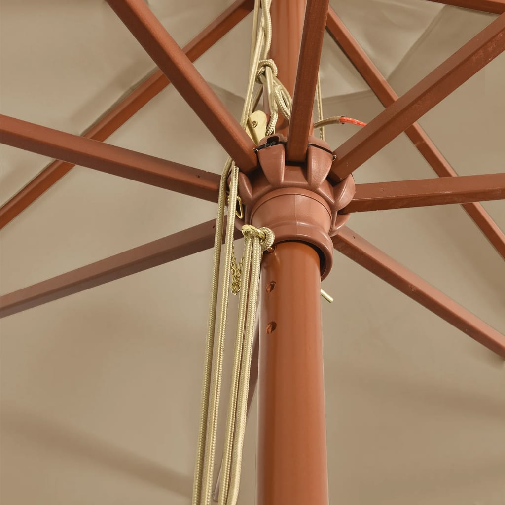 Sonnenschirm mit Holzmast 400x273 cm