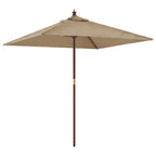 Sonnenschirm mit Holzmast Taupe 198x198x231 cm