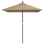 Sonnenschirm mit Holzmast Taupe 198x198x231 cm