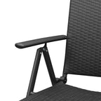 7-tlg. Garten-Essgruppe Schwarz Poly Rattan