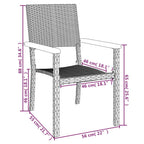 5-tlg. Garten-Essgruppe Schwarz Poly Rattan