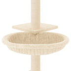 Kratzbaum mit Sisal-Kratzsäulen Creme 72 cm