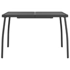 Gartentisch Anthrazit 110x80x72 cm Stahlgitter