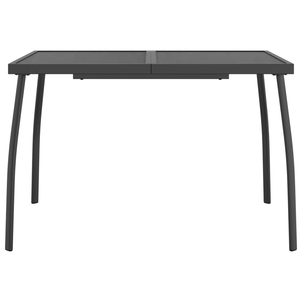 Gartentisch Anthrazit 110x80x72 cm Stahlgitter