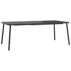 Gartentisch Anthrazit 200x100x71 cm Stahl