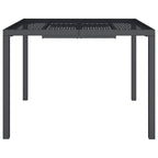 Gartentisch Anthrazit 100x100x72 cm Stahl