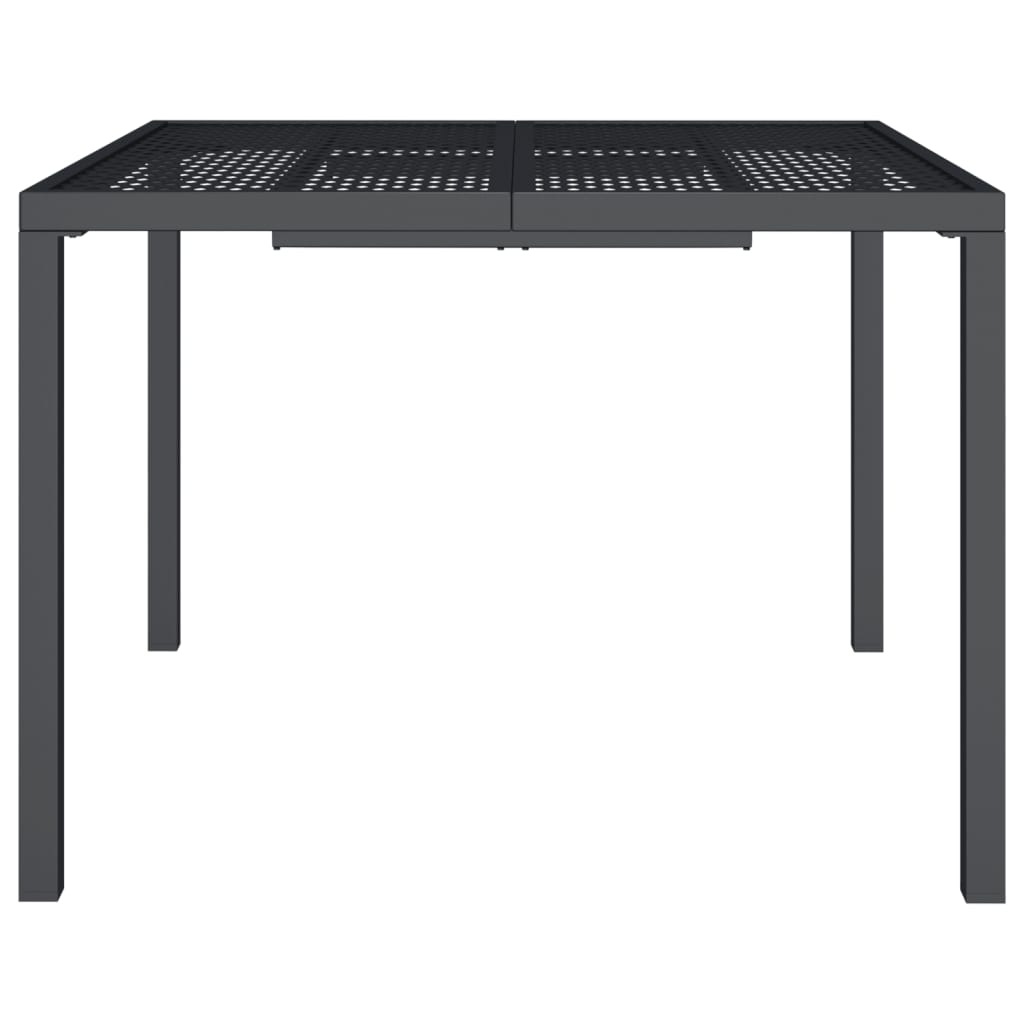 Gartentisch Anthrazit 100x100x72 cm Stahl
