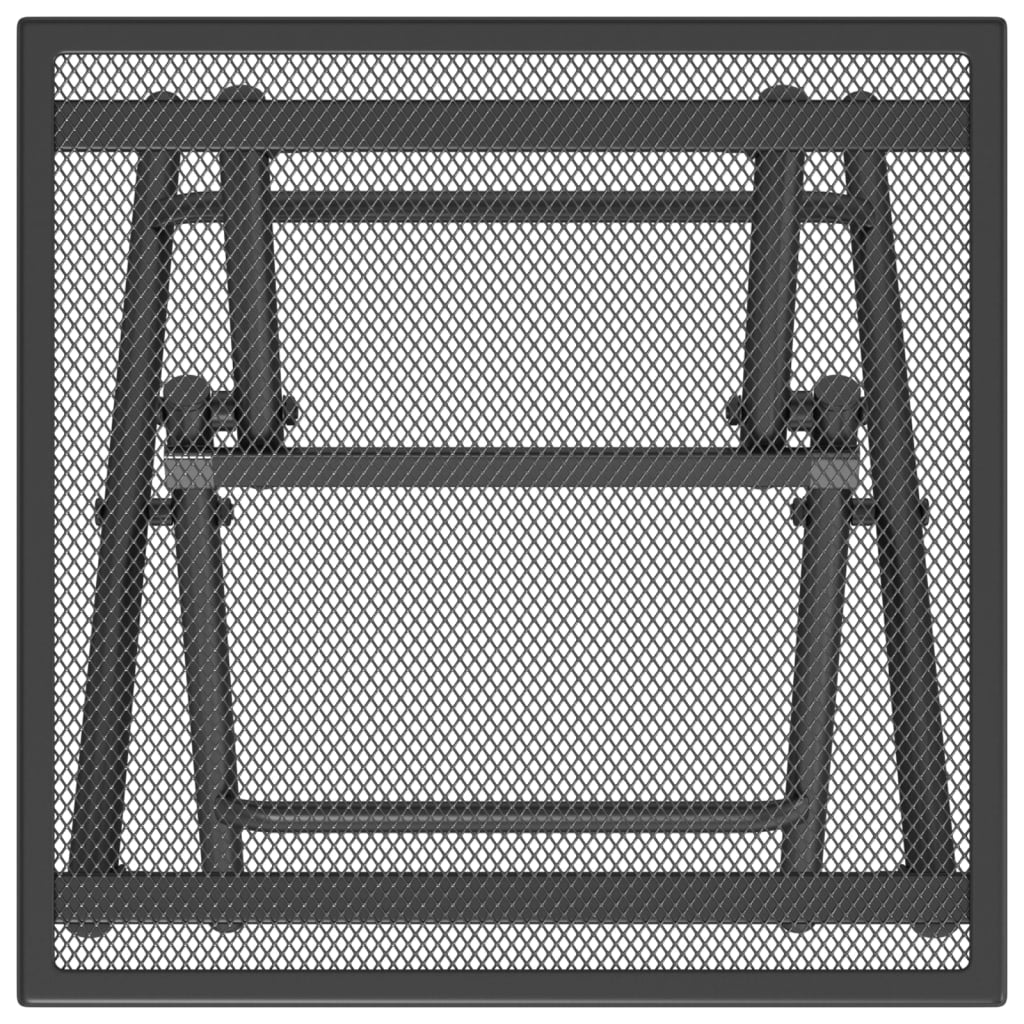 Gartentisch Klappbar Anthrazit 38x38x38 cm Stahlgitter