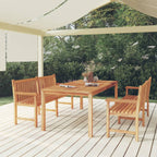 3-tlg. Garten-Essgruppe Massivholz Teak