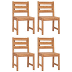 Gartenstühle 4 Stk. Massivholz Teak