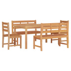 5-tlg. Garten-Essgruppe Massivholz Teak