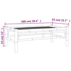 5-tlg. Garten-Lounge-Set mit Dunkelgrauen Kissen Bambus