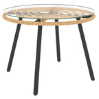 3-tlg. Garten-Lounge-Set mit Kissen Dunkelgrau Poly Rattan