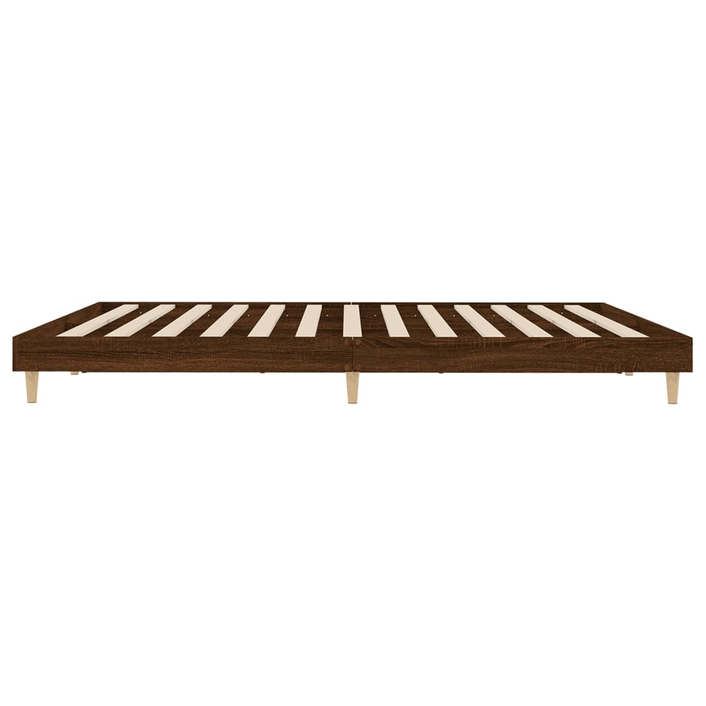 Bettgestell ohne Matratze Braun Eichen-Optik 200x200 cm