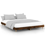 Bettgestell ohne Matratze Räuchereiche 150x200 cm Holzwerkstoff