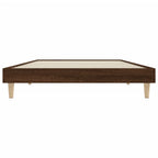 Bettgestell ohne Matratze Braun Eiche 100x200 cm Holzwerkstoff