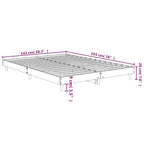 Bettgestell Schwarz 140x190 cm Holzwerkstoff