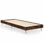 Bettgestell ohne Matratze Räuchereiche 75x190 cm Holzwerkstoff