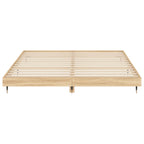 Bettgestell ohne Matratze Sonoma-Eiche 200x200 cm Holzwerkstoff