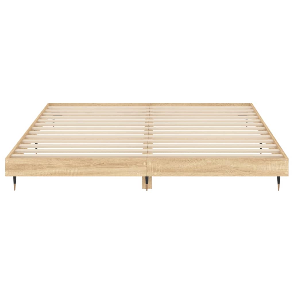 Bettgestell ohne Matratze Sonoma-Eiche 120x200 cm Holzwerkstoff