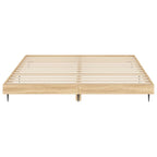 Bettgestell ohne Matratze Sonoma-Eiche 200x200 cm Holzwerkstoff