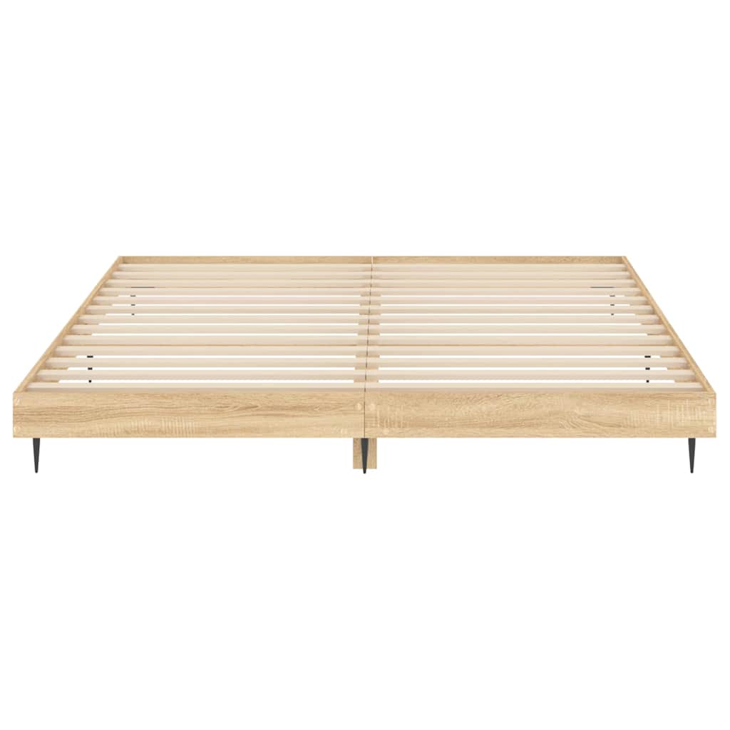 Bettgestell ohne Matratze Sonoma-Eiche 200x200 cm Holzwerkstoff
