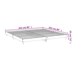 Bettgestell ohne Matratze Sonoma-Eiche 200x200 cm Holzwerkstoff