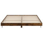 Bettgestell ohne Matratze Räuchereiche 200x200 cm Holzwerkstoff