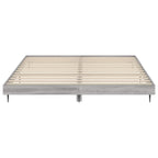 Bettgestell Grau Sonoma 200x200 cm Holzwerkstoff