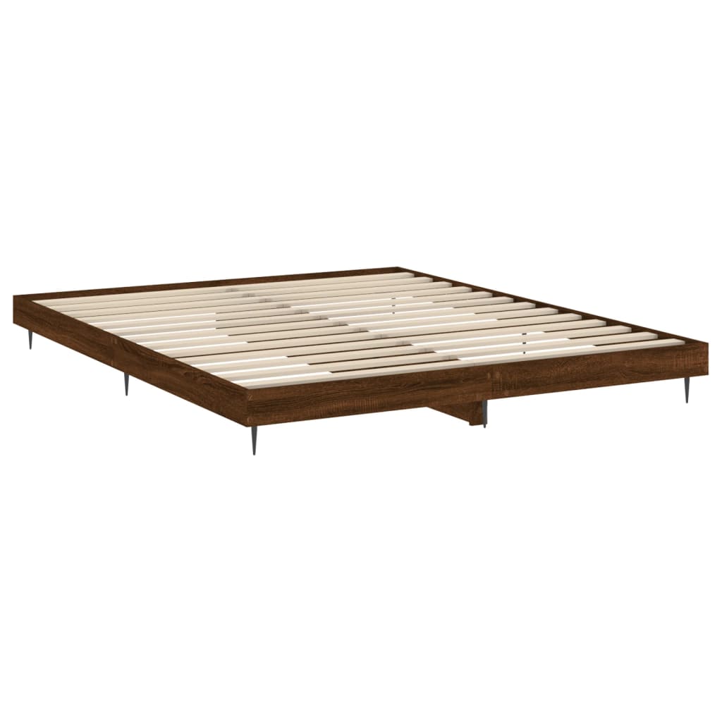 Bettgestell ohne Matratze Braun Eichen-Optik 200x200 cm