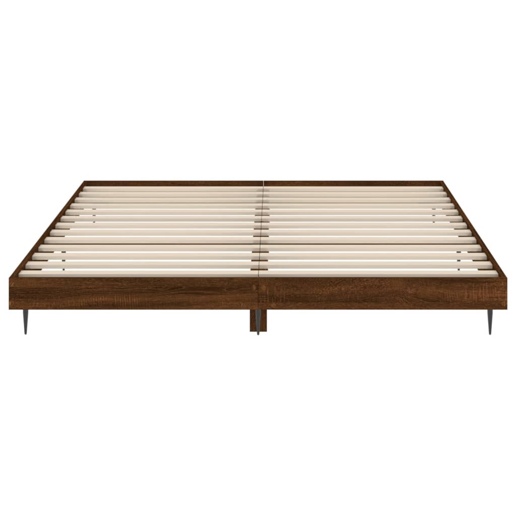 Bettgestell ohne Matratze Braun Eichen-Optik 200x200 cm