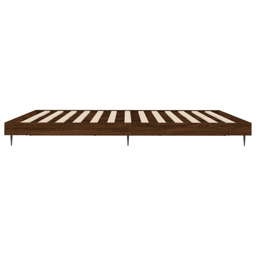 Bettgestell ohne Matratze Braun Eichen-Optik 200x200 cm