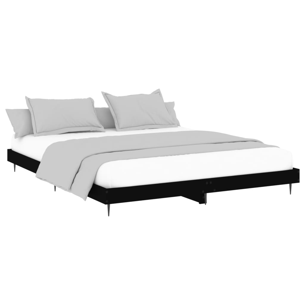Bettgestell ohne Matratze Schwarz 180x200 cm Holzwerkstoff