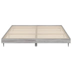Bettgestell ohne Matratze Grau Sonoma 180x200 cm Holzwerkstoff