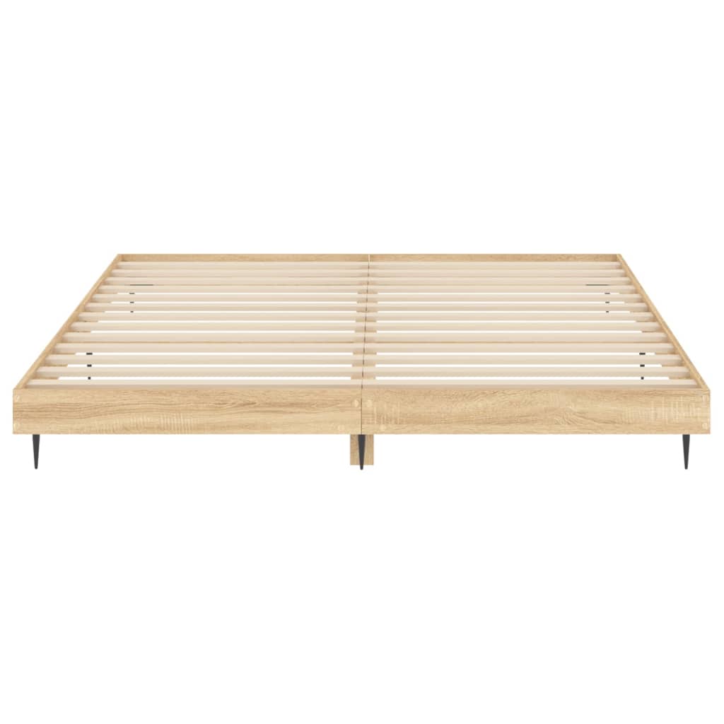 Bettgestell ohne Matratze Sonoma-Eiche 120x200 cm Holzwerkstoff
