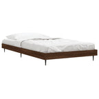 Bettgestell ohne Matratze Braun Eiche 100x200 cm Holzwerkstoff