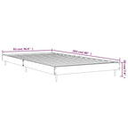 Bettgestell ohne Matratze Räuchereiche 90x200 cm Holzwerkstoff