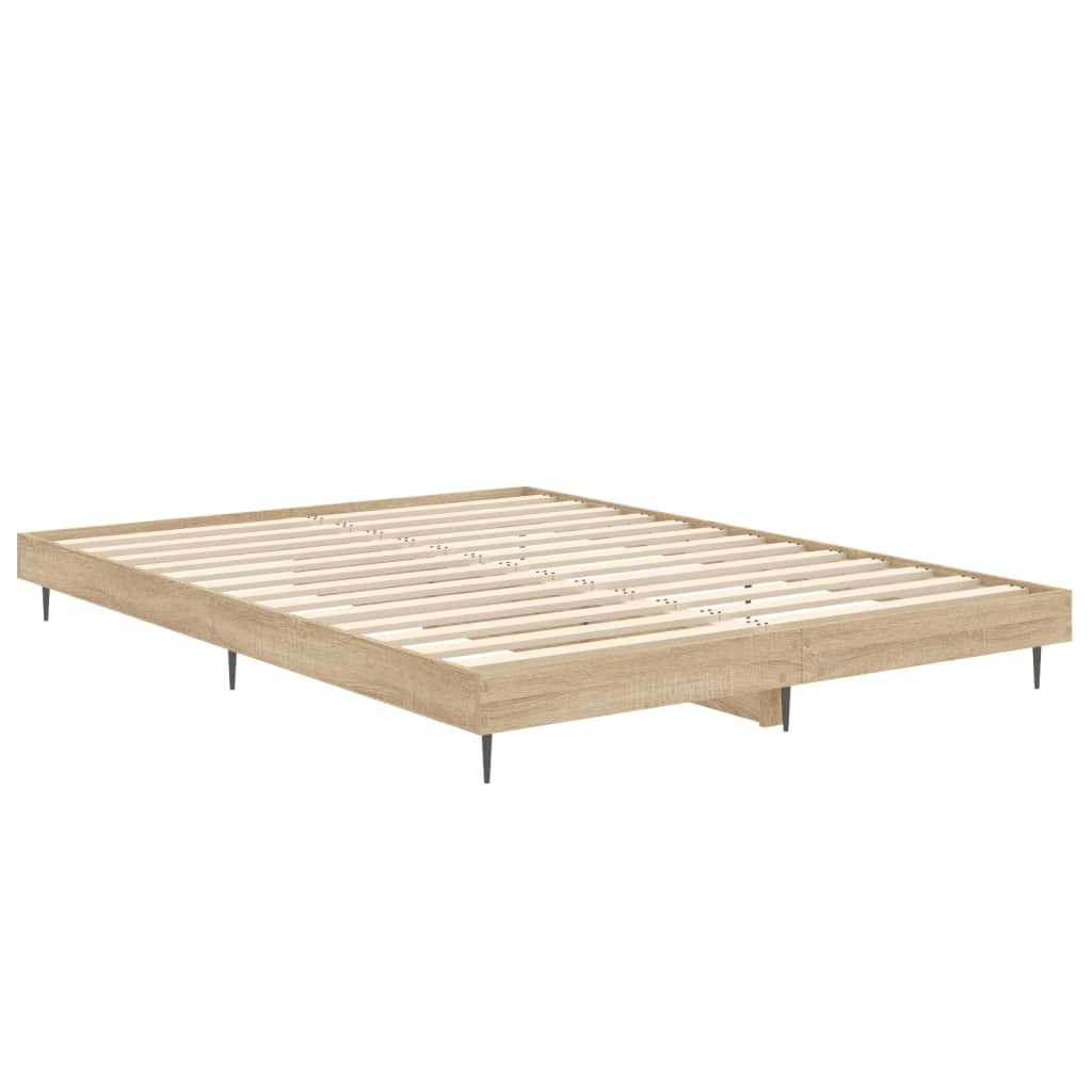 Bettgestell ohne Matratze Sonoma-Eiche 140x190 cm Holzwerkstoff