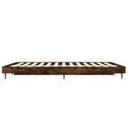 Bettgestell ohne Matratze Räuchereiche 140x190 cm Holzwerkstoff