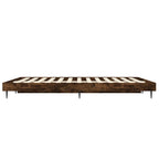 Bettgestell ohne Matratze Räuchereiche 120x190 cm Holzwerkstoff
