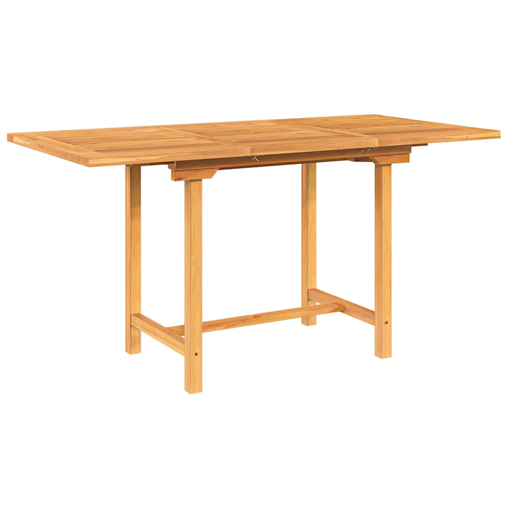 Gartentisch Ausziehbar 110-160x80x75 cm Massivholz Teak