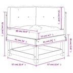 Ecksofa mit Kissen Massivholz Douglasie