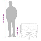 Ecksofa mit Kissen Massivholz Douglasie
