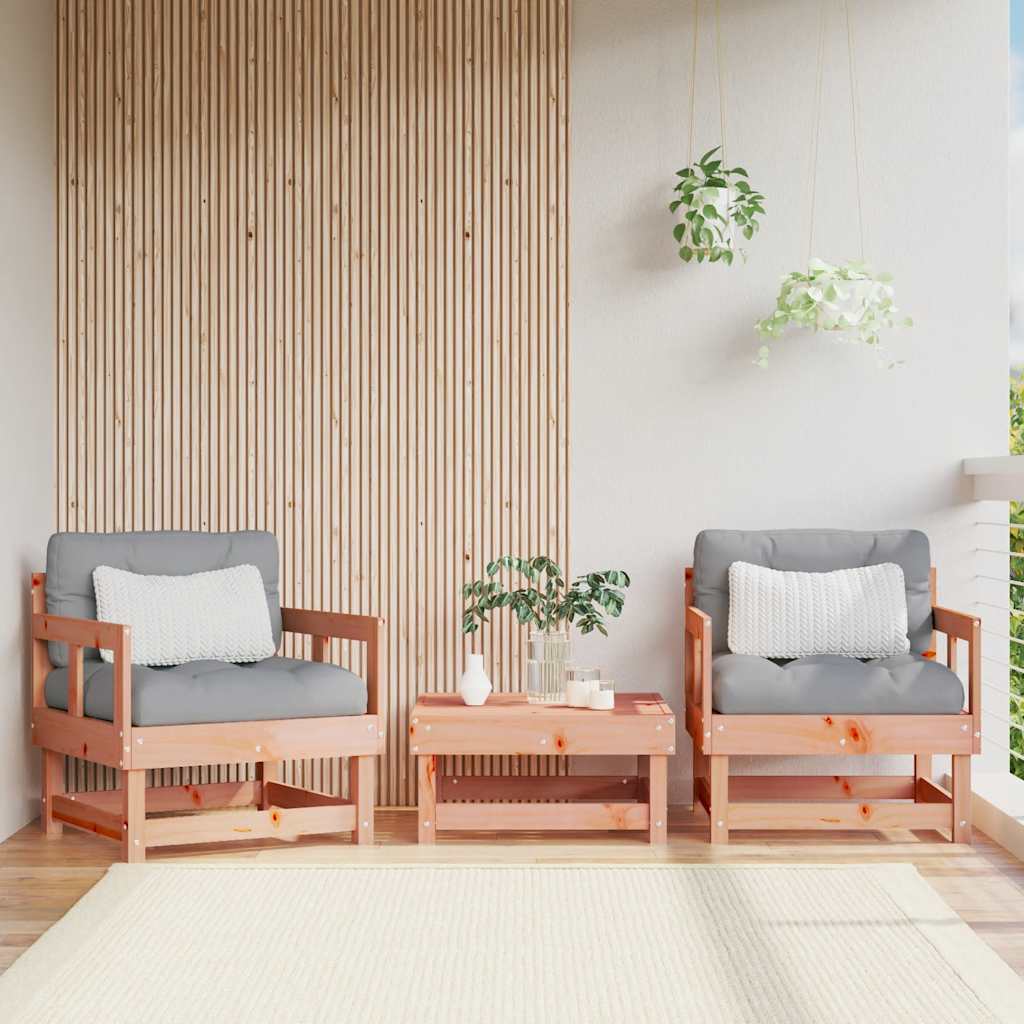 Gartenstühle mit Kissen 2 Stk. Massivholz Douglasie