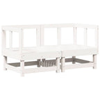 Ecksofas mit Kissen 2 Stk. Weiß Massivholz Kiefer