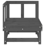 Garten-Ecksofa Grau Massivholz Kiefer